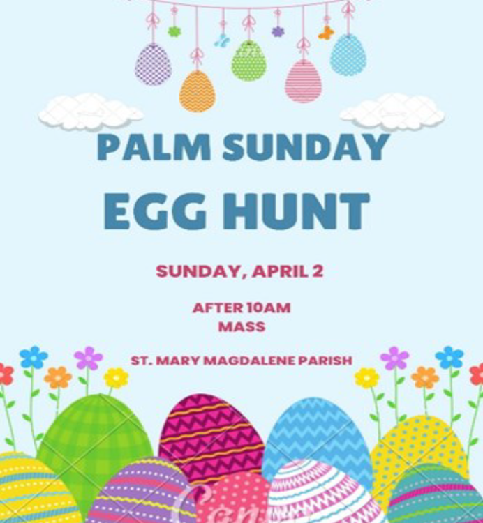Digital Poster Palm Sunday Egg Hunt