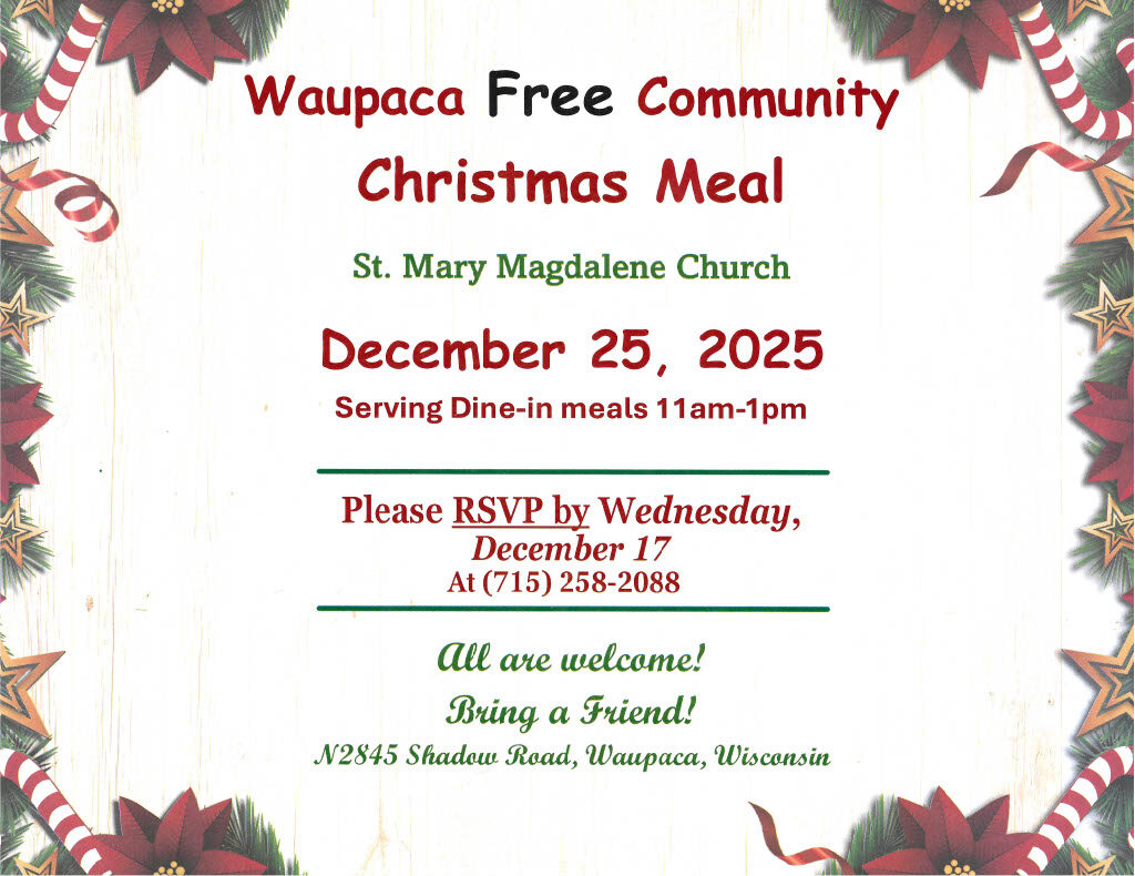 Christmas Meal Flyer 2025 Horizontal